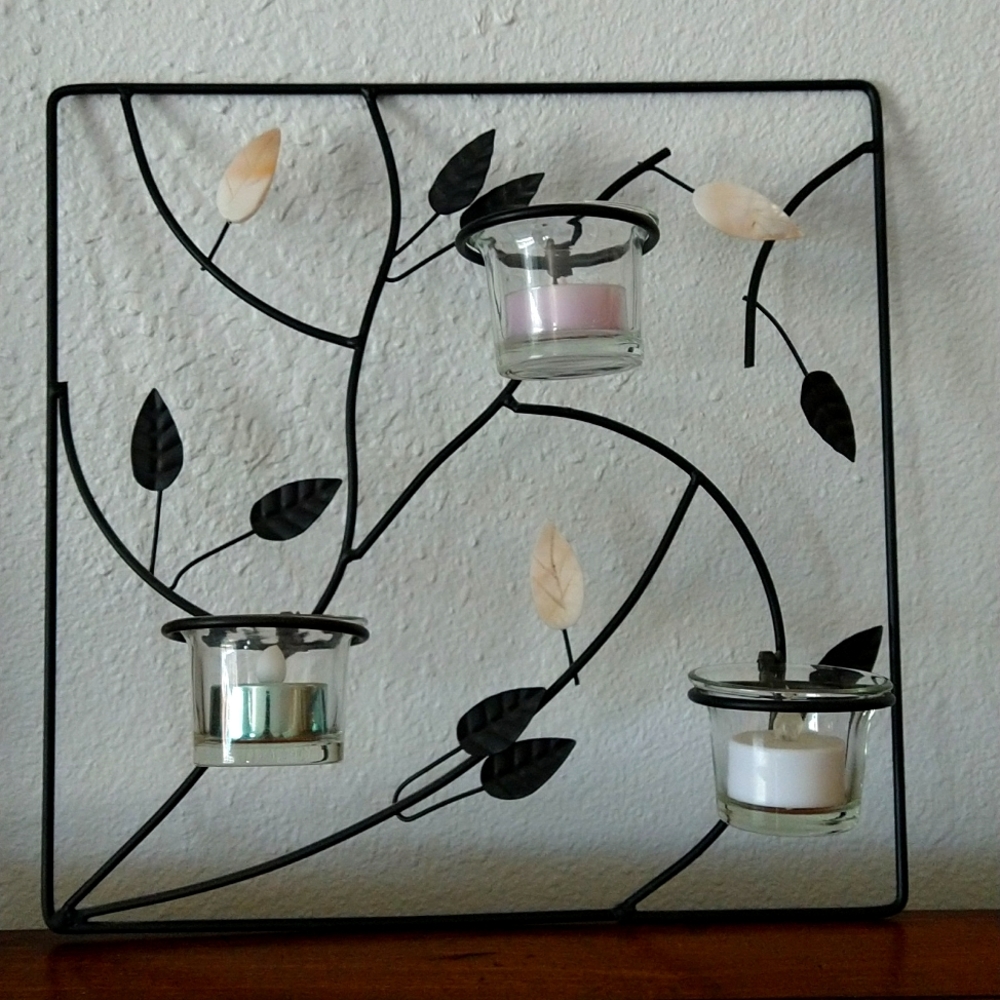 Beautiful 12"x12" - 3 Tea Light Candle Decor